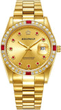 Sapphire Full Gold Stainless Steel Quartz Dial Watches