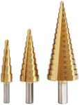 3 PCS Cone Drill Titanium Bit Set 4-12/20/32mm - Saadstore