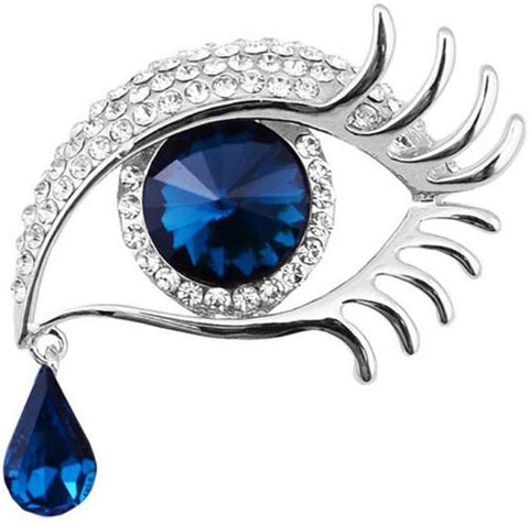 BIG EYE Rhinestone Brooch Pin - Saadstore