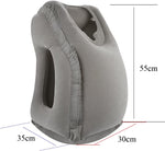 Air-plane Travel Pillow, Multi-functional Smart Inflatable Cushion Comfortable Huggable Travel Pillow For Smart Travelers - Grey