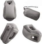 Air-plane Travel Pillow, Multi-functional Smart Inflatable Cushion Comfortable Huggable Travel Pillow For Smart Travelers - Grey