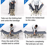 Folding bed for outdoor camping & picnic (Grey)