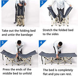Folding bed for outdoor camping & picnic (Grey)