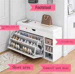 Large Capacity Shoes Cabinet with stool