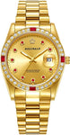 Sapphire Full Gold Stainless Steel Quartz Dial Watches