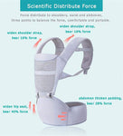Baby Carrier With Hip Seat (Gray) - Saadstore