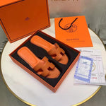 Hermes oran sandals orange