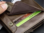 BULLCAPTAIN Men's Wallet Zipper Wallet - Saadstore