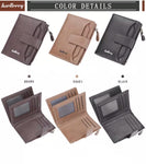 Men's Leather Wallet with Coins Pocket