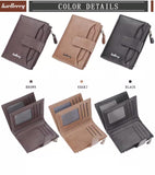 Men's Leather Wallet with Coins Pocket