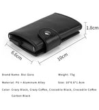 Aluminum Alloy Leather Cards holder - Saadstore