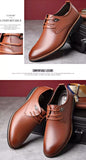 Lace Up Flats Casual Leather Business Dress Formal Shoes