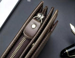 BULLCAPTAIN Men's Wallet Zipper Wallet - Saadstore