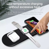 Wireless Trio Charger for I phone 12 13, Watch & Earphone - Saadstore