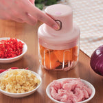 Portable USB Charging Ginger Chili Vegetable Masher Machine - Saadstore