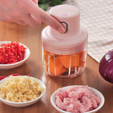 Portable USB Charging Ginger Chili Vegetable Masher Machine - Saadstore