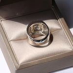Cubic zirconia men's ring - Saadstore