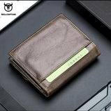 BULLCAPTAIN Men's Wallet Zipper Wallet - Saadstore