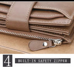 Men's Leather Wallet with Coins Pocket