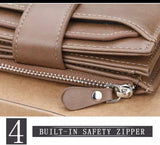 Men's Leather Wallet with Coins Pocket