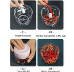 Portable USB Charging Ginger Chili Vegetable Masher Machine - Saadstore