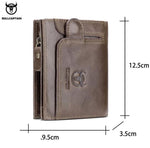 BULLCAPTAIN Men's Wallet Zipper Wallet - Saadstore