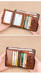 Genuine Leather Male Purse Card Holder Wallet Men - Saadstore