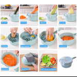 Multifunction Vegetable Cutter with 4 Blades - Saadstore