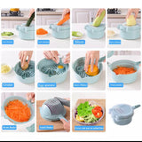 Multifunction Vegetable Cutter with 4 Blades - Saadstore