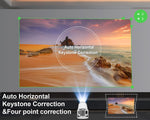 Portable Projector: Your Perfect Home, Office, and Outdoor Entertainment Companion! 6M Warranty
