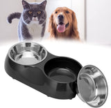 Double Bowl Feeding Dish for Dog & Cat - Saadstore
