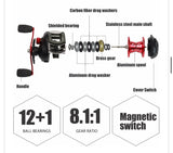 Fishing bait casting reel 8.1:1 gear ratio - Saadstore