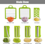 Vegetable Chopper Pro - Multifunctional Blades & Large Container for Salad, Garlic, Fruit, and Potato Delights - Saadstore