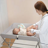 Portable Baby Changing Table with Wheels - Foldable Changing Table Dresser Changing Station for Infant - Waterproof Diaper Changing Table Pad Topper - Saadstore