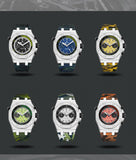 KIMSDUN Camouflage Silicone Strap Quartz Men Watch - Saadstore