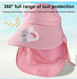 Summer Detachable Outdoor Anti - sun Brim Hat With Fan - Saadstore