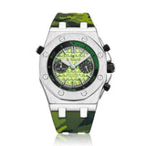 KIMSDUN Camouflage Silicone Strap Quartz Men Watch - Saadstore