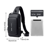 Sling Bag | Portable Chest Crossbody Anti - Theft Bag With Charging Port in UAE - Saadstore