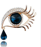 BIG EYE Rhinestone Brooch Pin - Saadstore