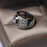 Cubic zirconia men's ring - Saadstore