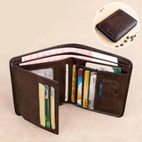 Genuine Leather Male Purse Card Holder Wallet Men - Saadstore