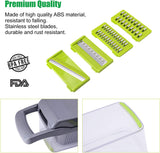 Vegetable Chopper Pro - Multifunctional Blades & Large Container for Salad, Garlic, Fruit, and Potato Delights - Saadstore