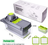 Vegetable Chopper Pro - Multifunctional Blades & Large Container for Salad, Garlic, Fruit, and Potato Delights - Saadstore