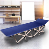 Folding bed for outdoor camping & picnic (Grey) - Saadstore