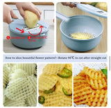 Multifunction Vegetable Cutter with 4 Blades - Saadstore