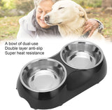 Double Bowl Feeding Dish for Dog & Cat - Saadstore