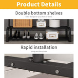 Clothing Rack with Top Rod, Lower Storage - Saadstore