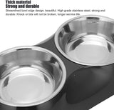 Double Bowl Feeding Dish for Dog & Cat - Saadstore