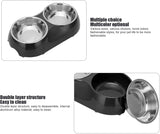 Double Bowl Feeding Dish for Dog & Cat - Saadstore