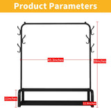Clothing Rack with Top Rod, Lower Storage - Saadstore